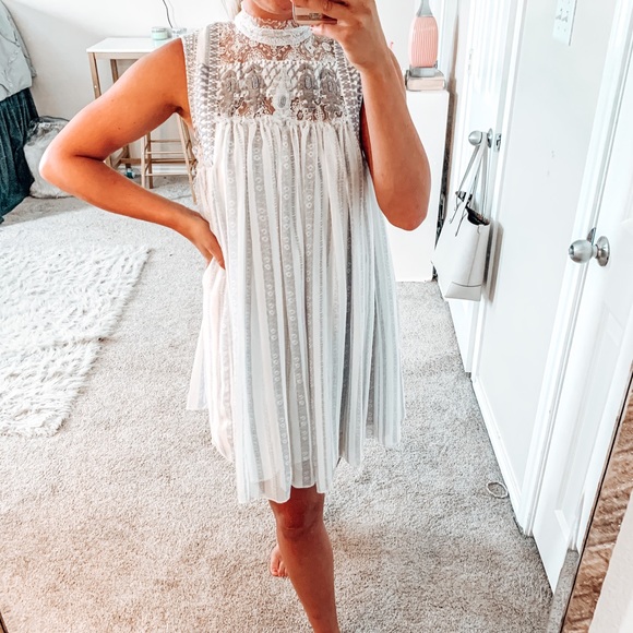 Free People Embroidered Lace Babydoll dress - Picture 4 of 14